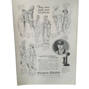 Vintage Western Electric These Men Made Your Telephone Ad Advertisment